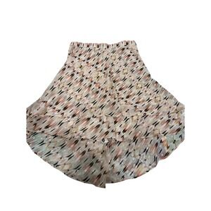 White House Black Market Women's Size 8 Tiered High Low Skirt Geometric Print